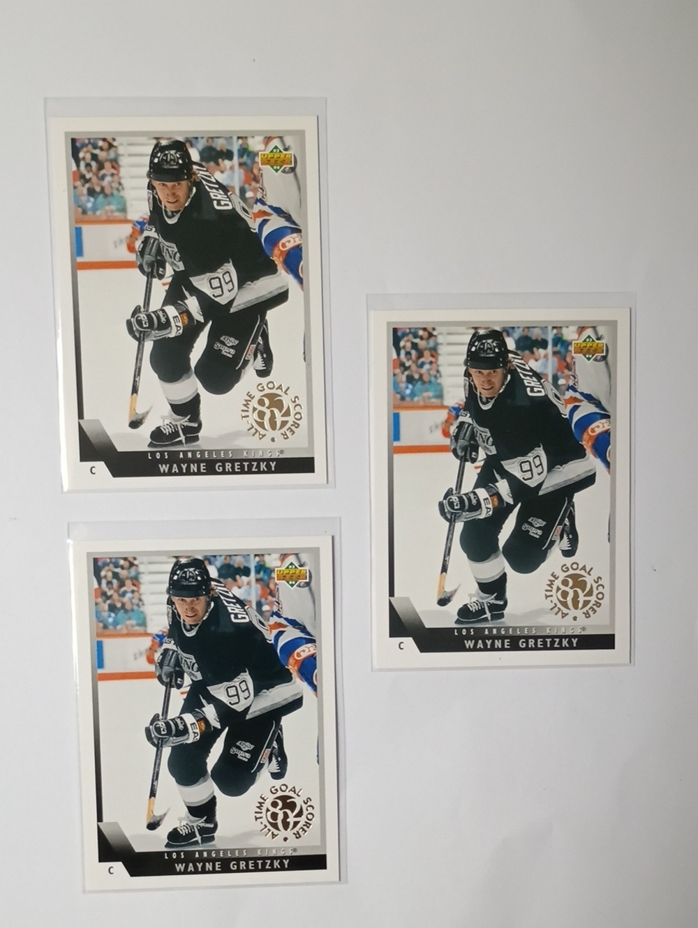 Wayne Gretzky Hockey Card Display - Black and White